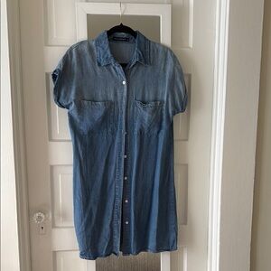 Denim Button-Up Dress
